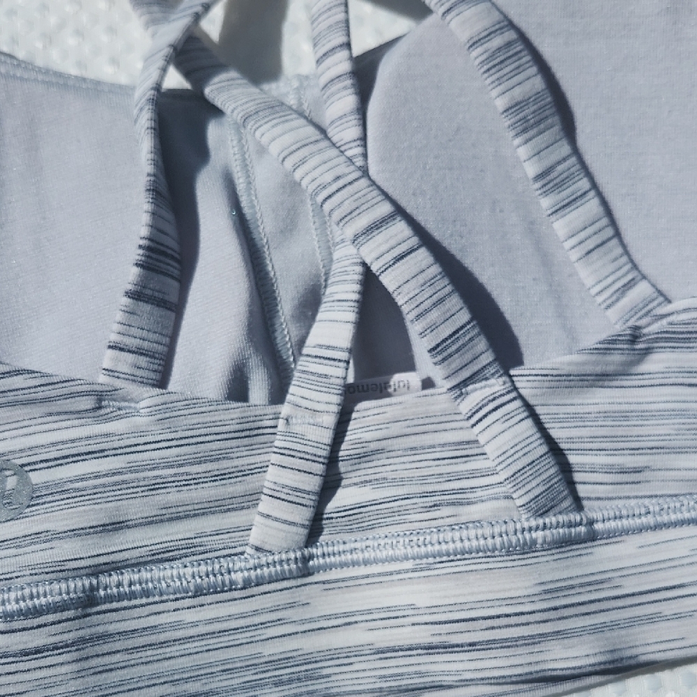 lululemon athletica Gray Sports Bra Medium Impact - Picture 4 of 6